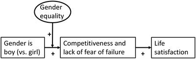 Gender differences in competitiveness and fear of failure help explain why girls have lower life satisfaction than boys in gender equal countries
